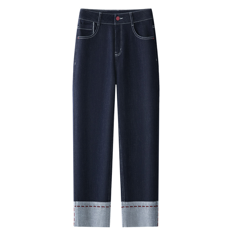 Cigarette Tube Jeans Women's Straight-Leg Capri Pants