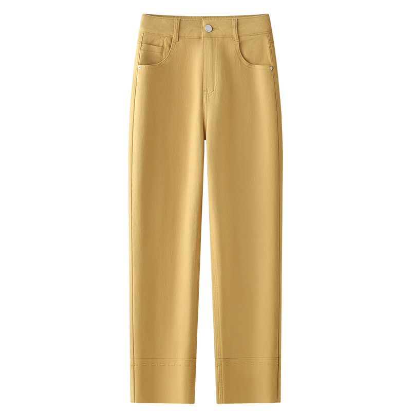 Cigarette Tube Jeans Women's Straight-Leg Capri Pants