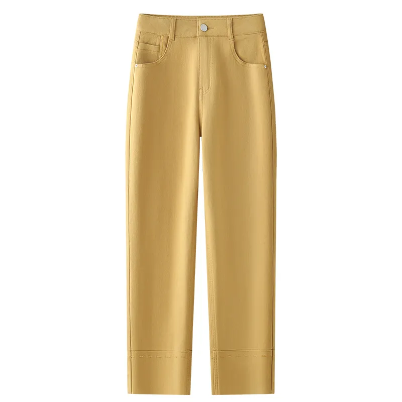 Cigarette Tube Jeans Women's Straight-Leg Capri Pants