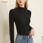 High-Neck Double-Sided Velvet Warm Long-Sleeved Inner T-Shirt