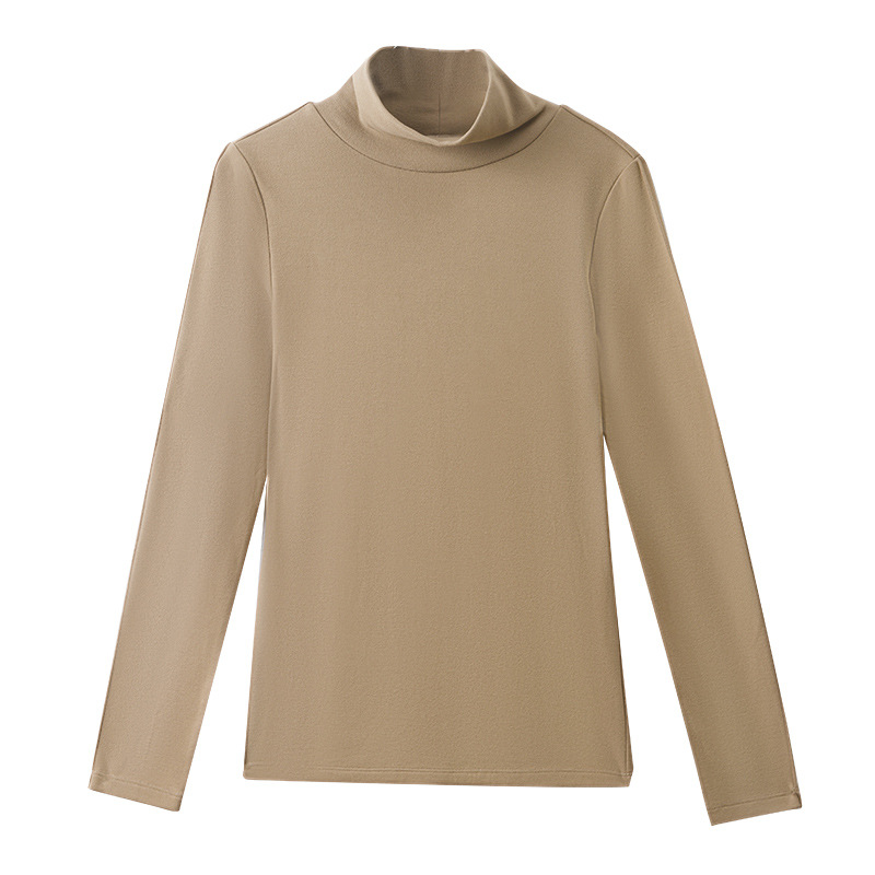 High-Neck Double-Sided Velvet Warm Long-Sleeved Inner T-Shirt