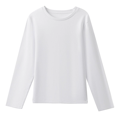 Loose Korean-Style Versatile Cotton Round-Neck Long-Sleeved T-Shirt 01