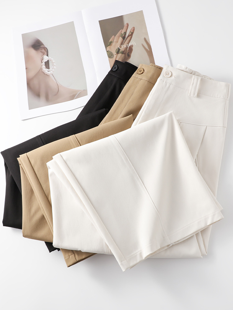 New Summer Fashion High-Waisted Straight-Leg Pants for Women