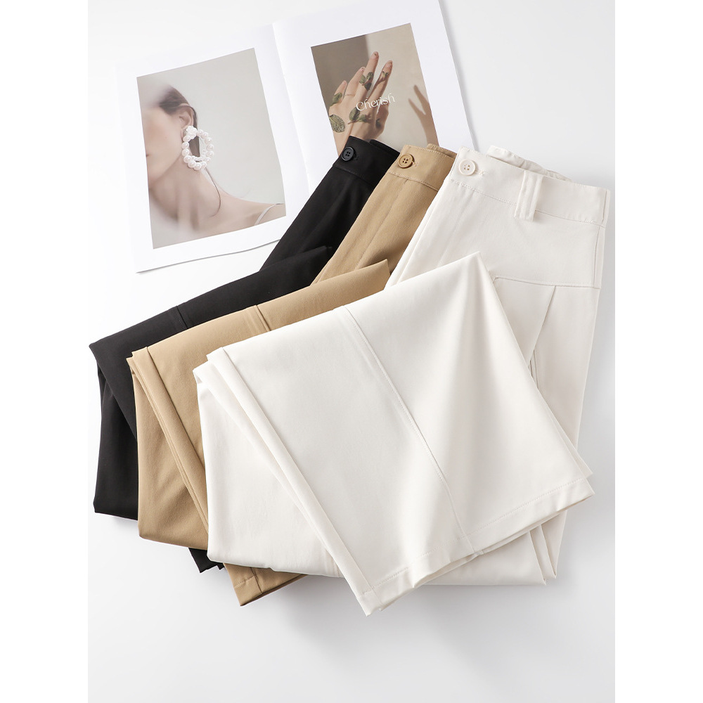 New Summer Fashion High-Waisted Straight-Leg Pants for Women