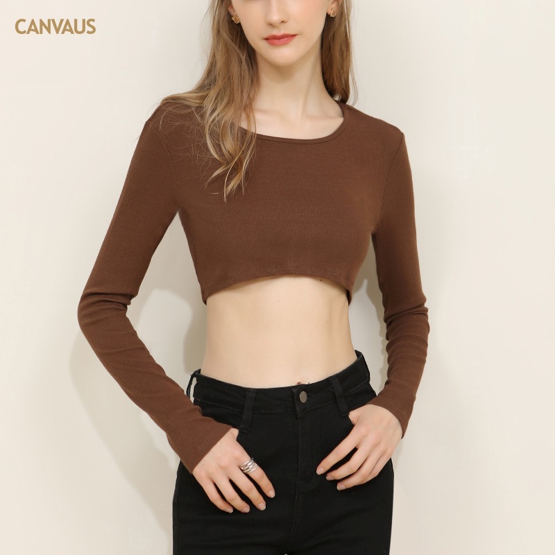 Short Long-Sleeved Base Shirt for Women's T-Shirt