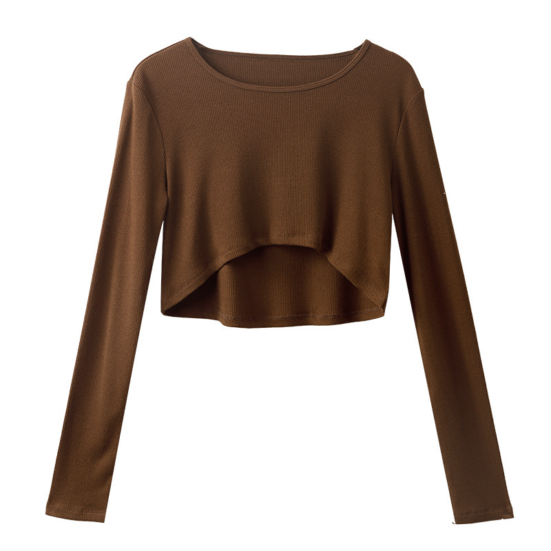 Short Long-Sleeved Base Shirt for Women's T-Shirt