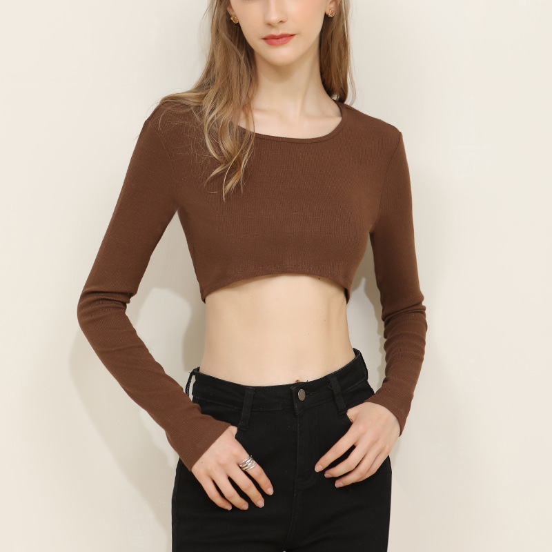 Short Long-Sleeved Base Shirt for Women's T-Shirt