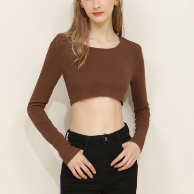 Short Long-Sleeved Base Shirt for Women's T-Shirt 02