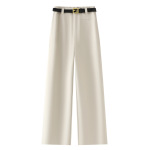 Spring High-Waisted Straight-Leg Pants for Women
