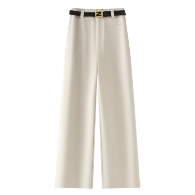 Spring High-Waisted Straight-Leg Pants for Women 01