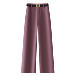 Spring High-Waisted Straight-Leg Pants for Women