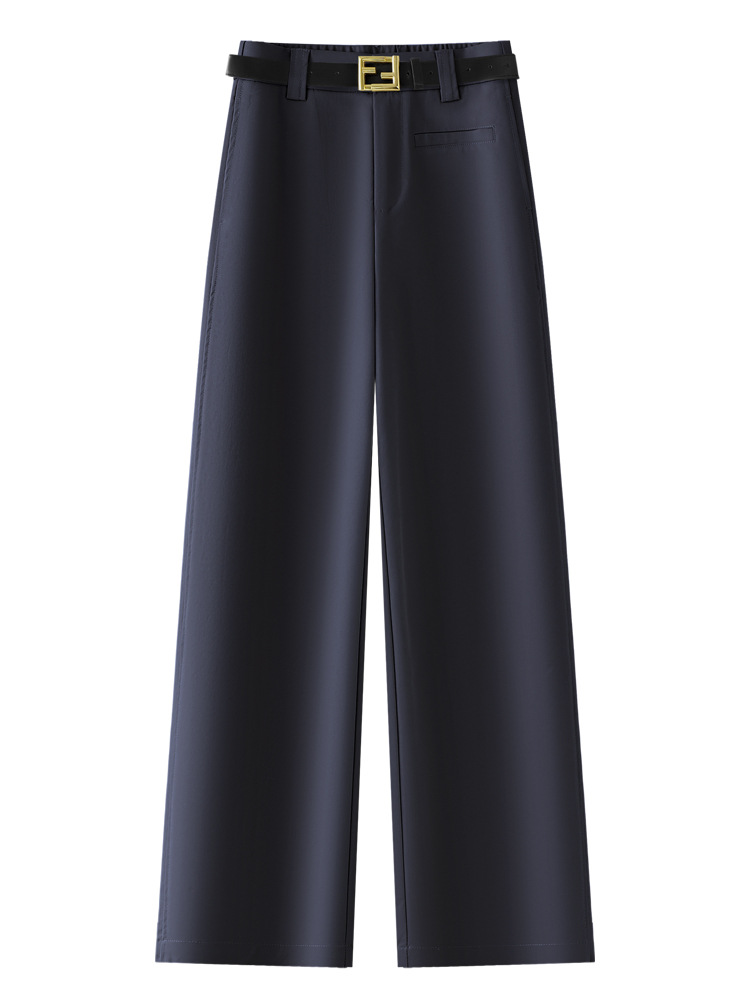 Spring High-Waisted Straight-Leg Pants for Women