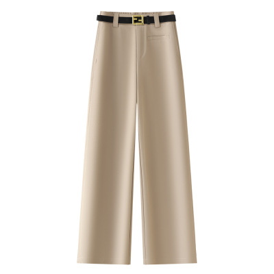Spring High-Waisted Straight-Leg Pants for Women 02
