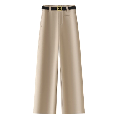 Spring High-Waisted Straight-Leg Pants for Women 02