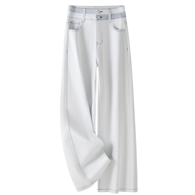 Women's Narrow Straight-Leg White Jeans 02