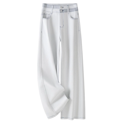 Women's Narrow Straight-Leg White Jeans 02