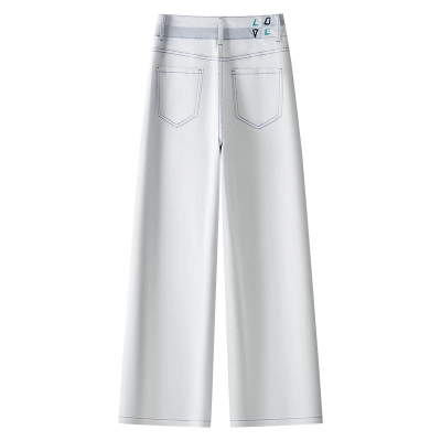 Women's Narrow Straight-Leg White Jeans 01