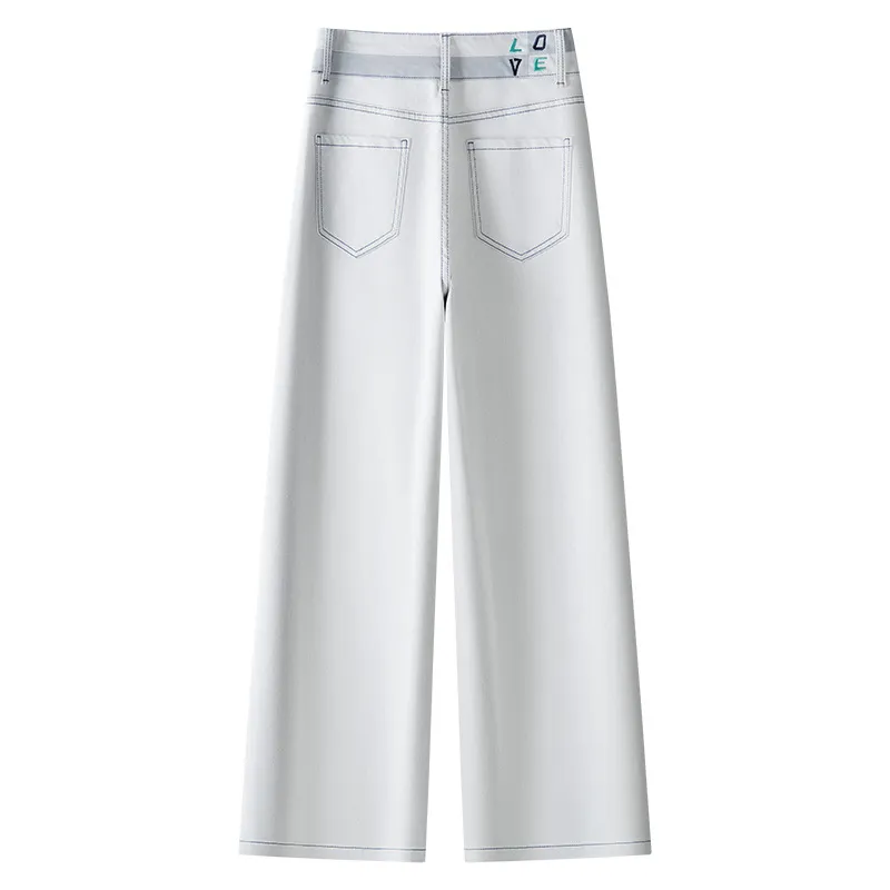 Women's Narrow Straight-Leg White Jeans