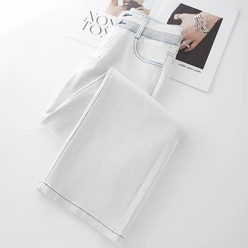 Women's Narrow Straight-Leg White Jeans