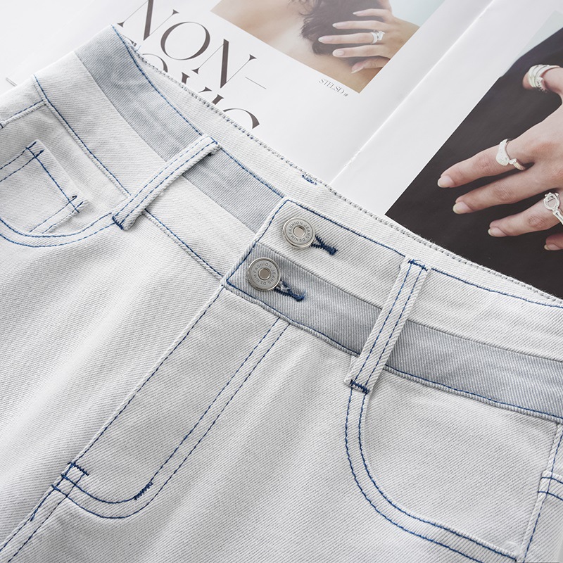 Women's Narrow Straight-Leg White Jeans