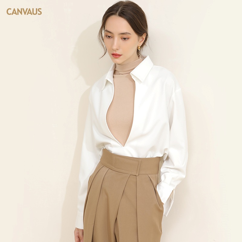 Women's Semi-High-Neck Long-Sleeved Base Shirts for Autumn and Winter