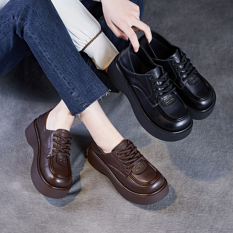 British - Style Lace - Up Height - Increasing Loafers