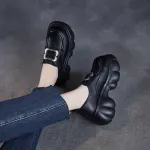 Genuine Leather Retro Big - Head Leather Shoes And Loafers