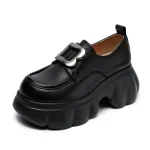 Genuine Leather Retro Big - Head Leather Shoes And Loafers