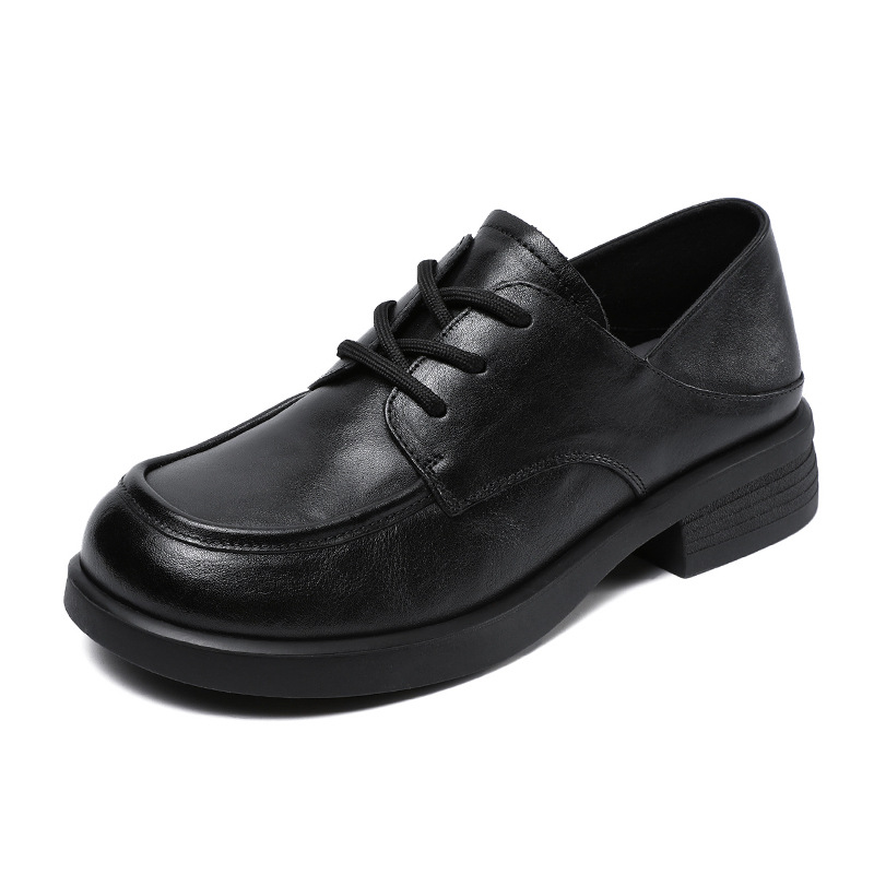 Hand - Scratched Textured Top - Layer Genuine Leather Soft - Soled Loafers