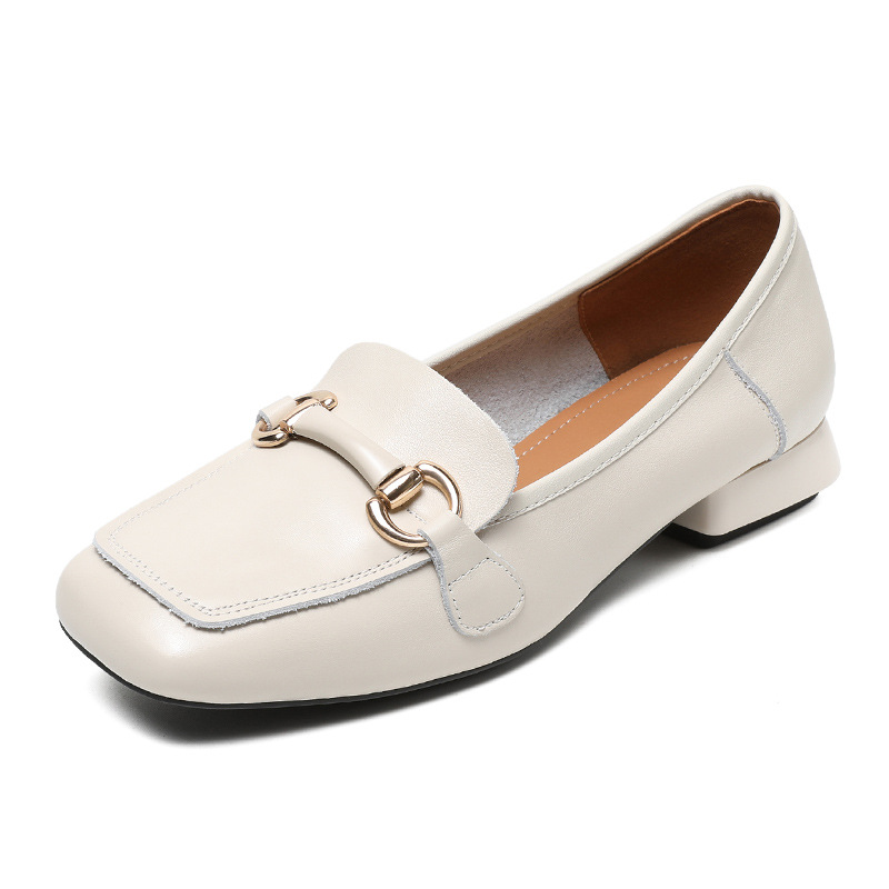 Retro British - Style Fashionable Thick - Heeled Loafers