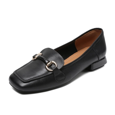 Retro British - Style Fashionable Thick - Heeled Loafers 02