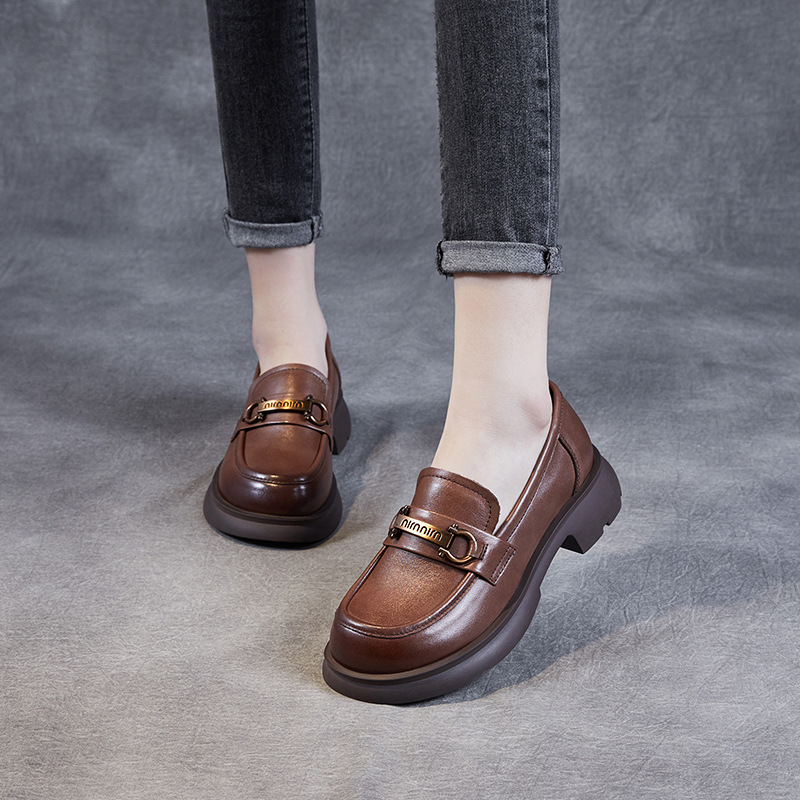 Retro Thick - Soled British - Style Casual Loafers