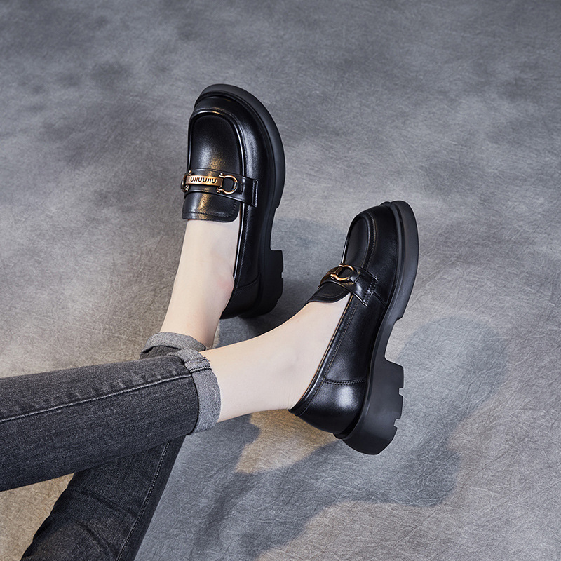 Retro Thick - Soled British - Style Casual Loafers