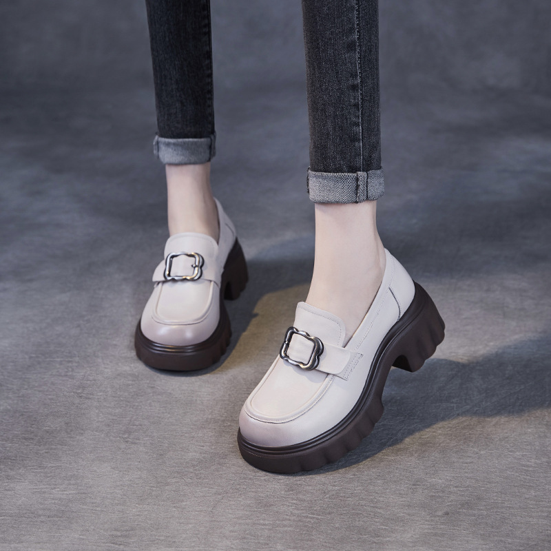 Spring New Casual and Versatile Genuine Leather Loafers for Women