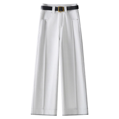 Summer Slim High - Waisted Loose Wide - Leg Jeans 01