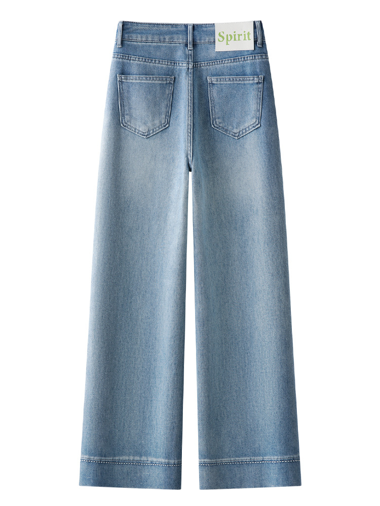 Summer Thin American High - Waisted Wide - Leg Jeans