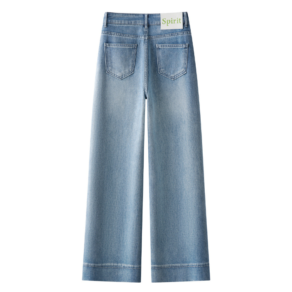 Summer Thin American High - Waisted Wide - Leg Jeans