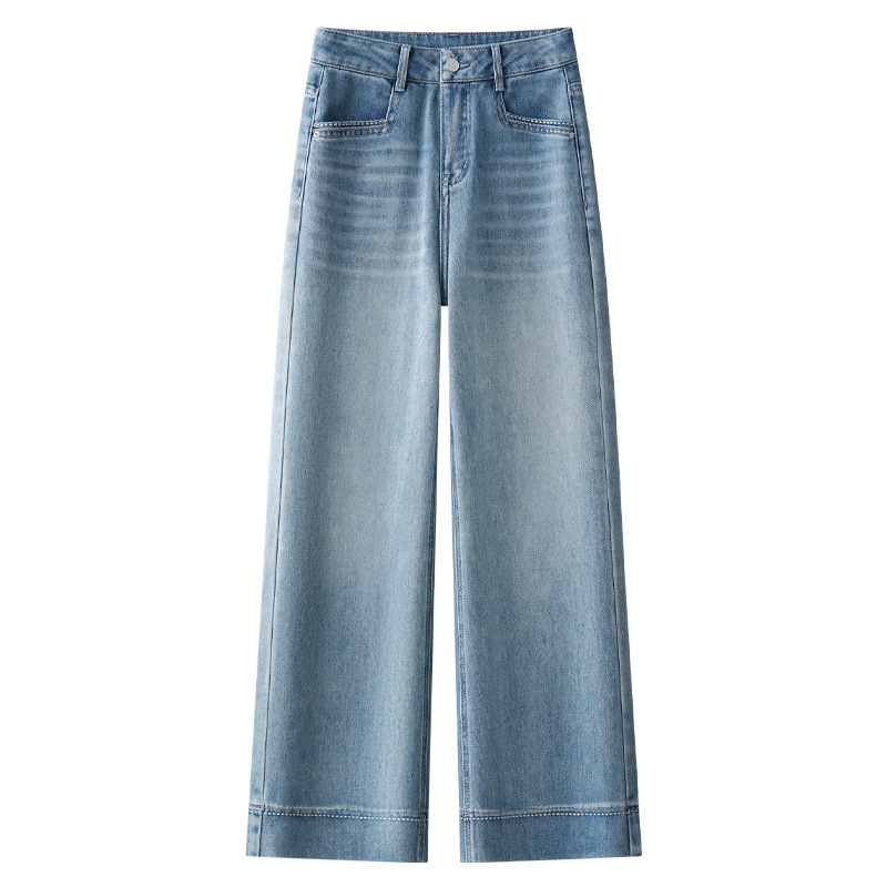 Summer Thin American High - Waisted Wide - Leg Jeans