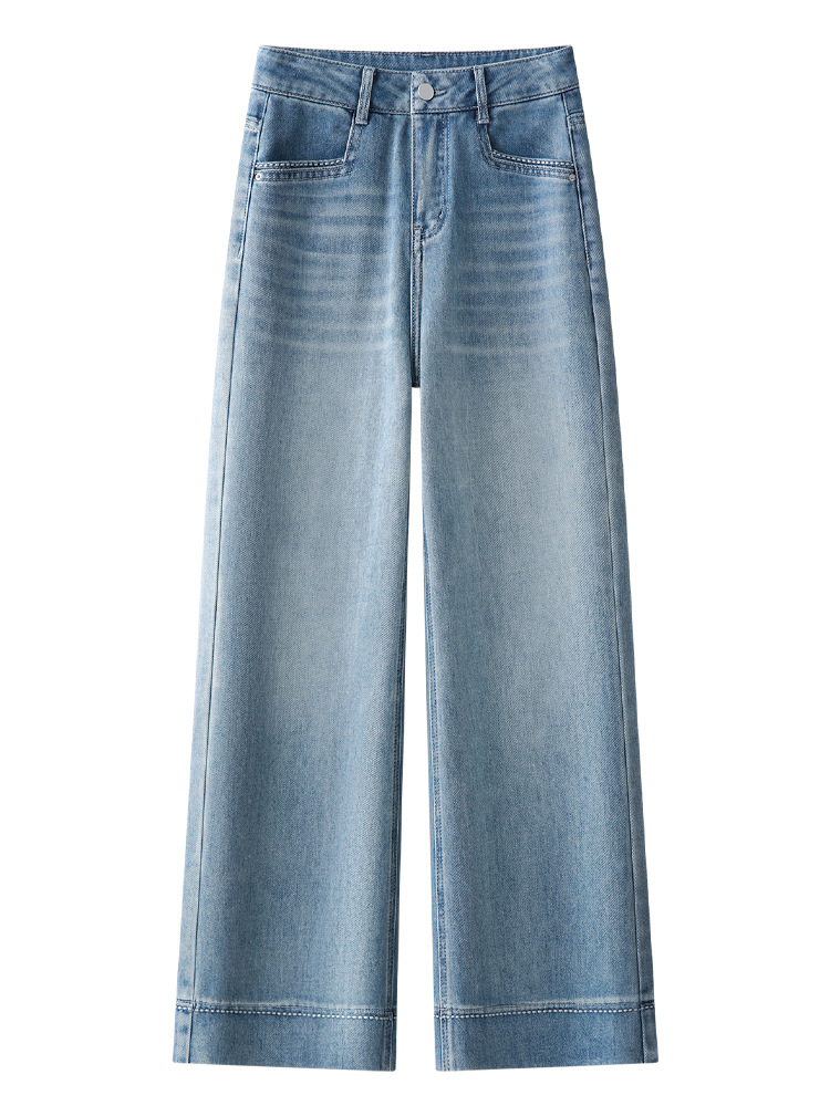 Summer Thin American High - Waisted Wide - Leg Jeans