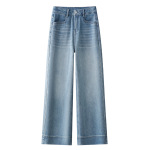 Summer Thin American High - Waisted Wide - Leg Jeans