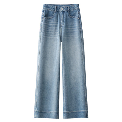 Summer Thin American High - Waisted Wide - Leg Jeans 01