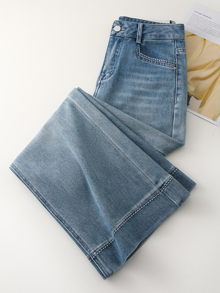 Summer Thin American High - Waisted Wide - Leg Jeans