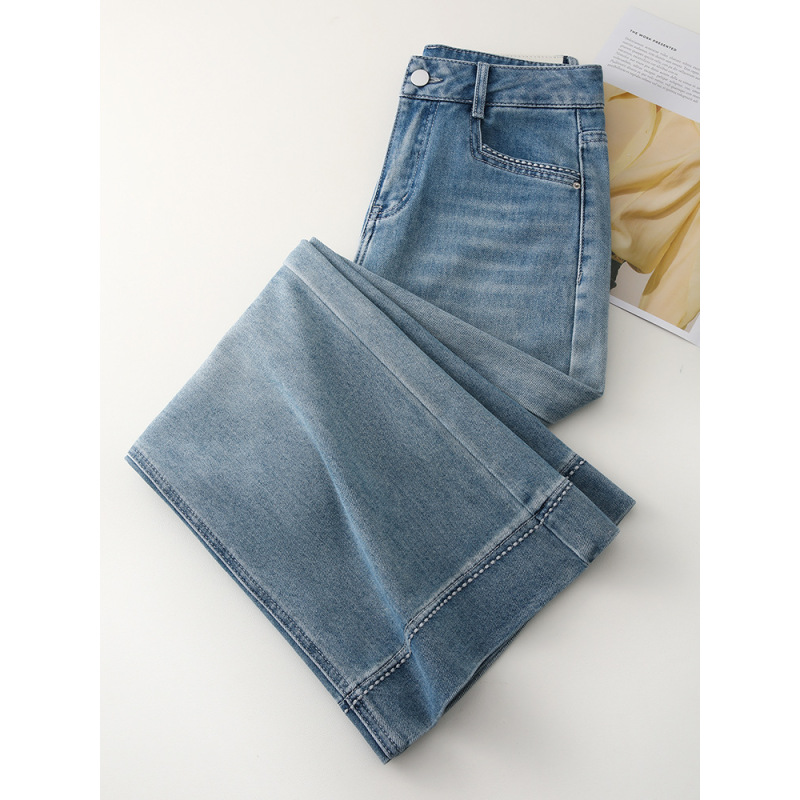 Summer Thin American High - Waisted Wide - Leg Jeans