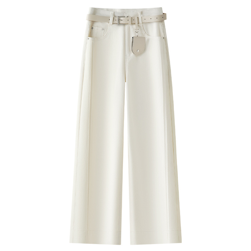 Summer Thin High - Waisted Narrow Nine - Inch Straight - Leg Pants