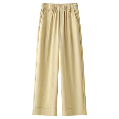 Summer Thin Loose Laid - Back Wide - Leg Pants 02