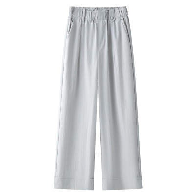 Summer Thin Loose Laid - Back Wide - Leg Pants 01