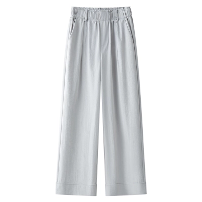 Summer Thin Loose Laid - Back Wide - Leg Pants 01