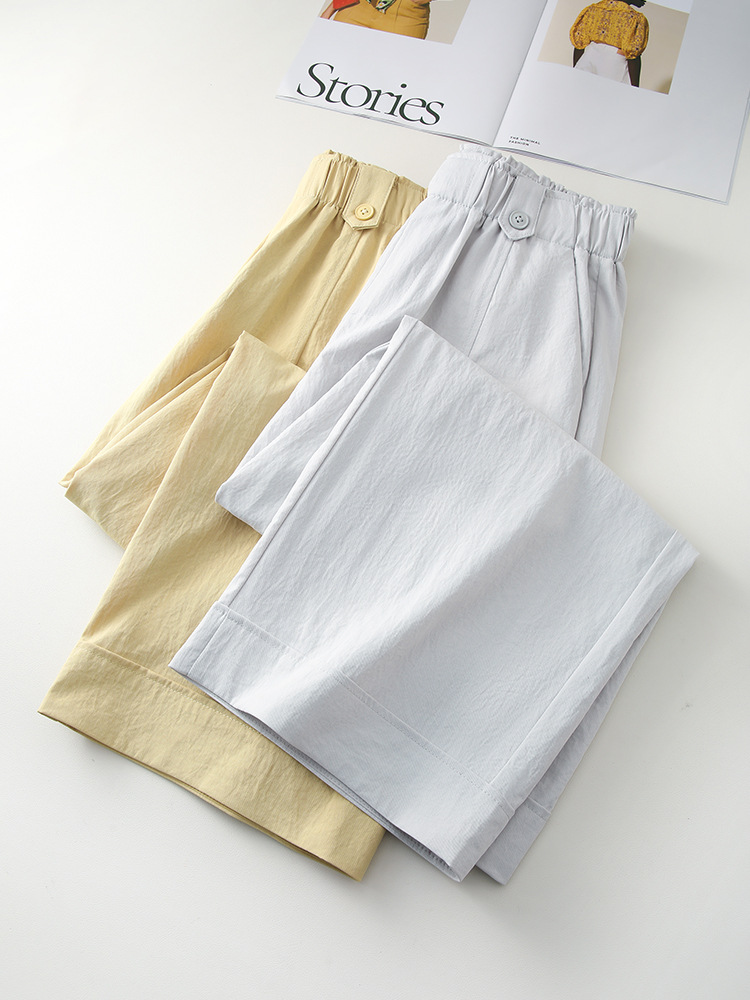 Summer Thin Loose Laid - Back Wide - Leg Pants