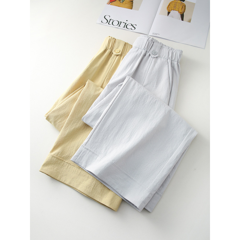 Summer Thin Loose Laid - Back Wide - Leg Pants