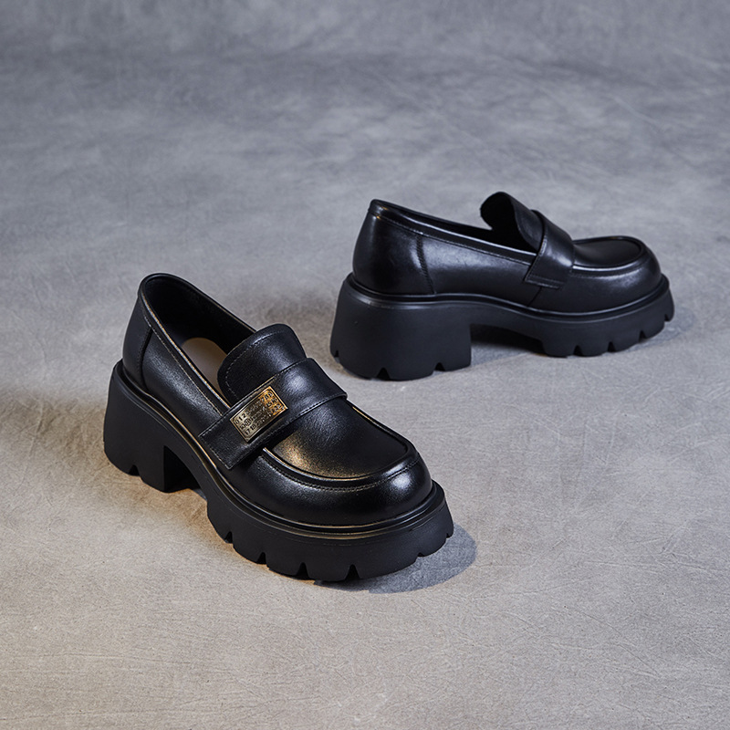 Thick - Soled And Thick - Heeled Casual Sponge - Cake Loafers
